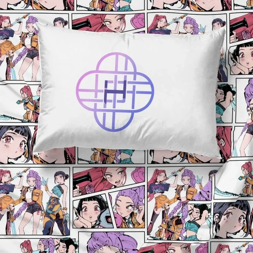 NETFLIX KPOP Demon Hunters HUNTR/X ZOEY, RUMI, MIRA 3pc Bedding Sheet Set Twin